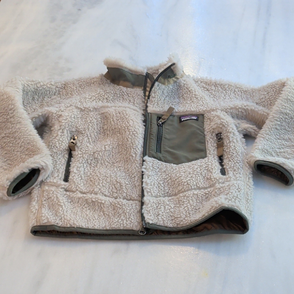 Patagonia Kids Cream Sherpa Puffer Jacket